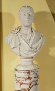 Buste van William Pitt de Oudere, 1e Graaf van Chatham (marmer)